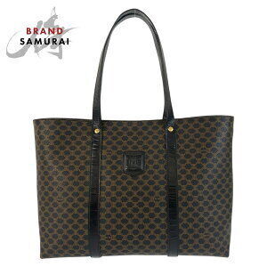 Celine Macadam Brown Black Tote Shoulder Bag